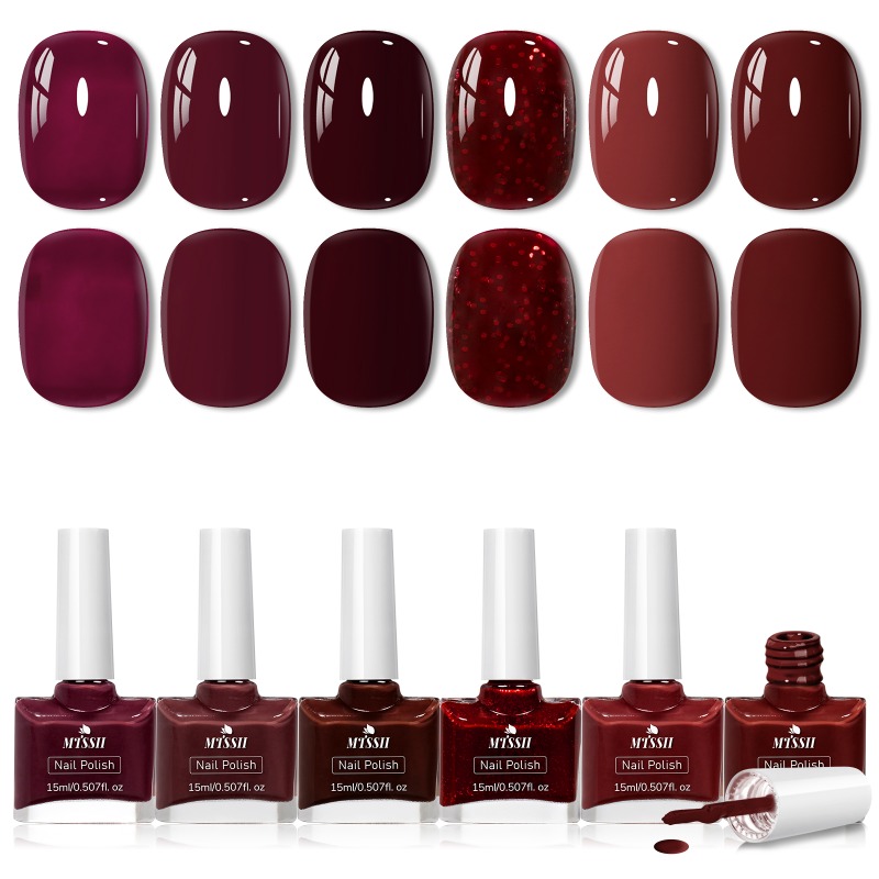 6pcs/set 15ml Red Black Glass  - đánh giá và giá Resin Glitter Pack