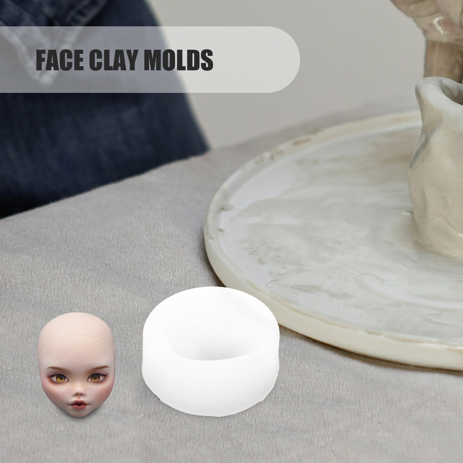 Face Silicone Clay Mold Human  - đánh giá và giá Crafting Resin