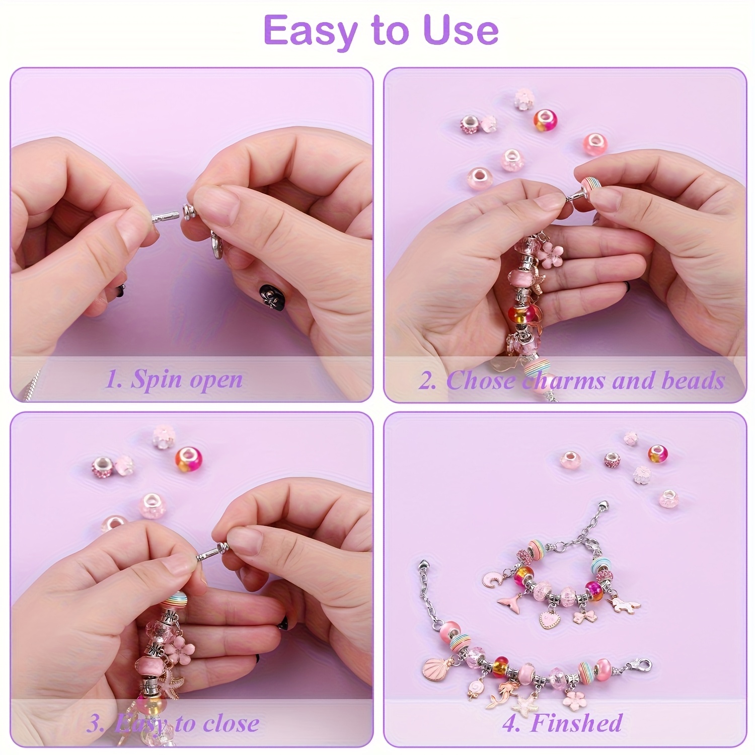 68Pcs Beading Kit with a Viole - đánh giá và giá Resin Crafts Diy