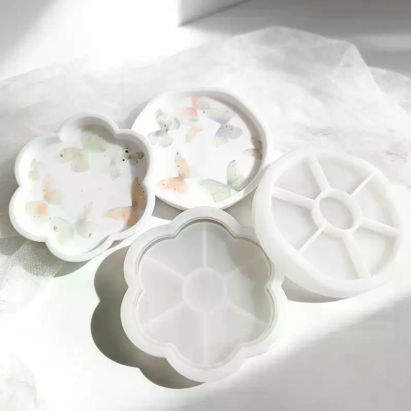 Flower/Round Shape Tray Silico - đánh giá và giá Resin Craft Ideas